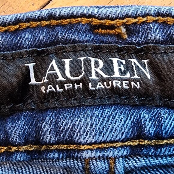 Lauren Ralph Lauren Dark Wash Straight Leg Jeans Size 10 - Picture 5 of 16